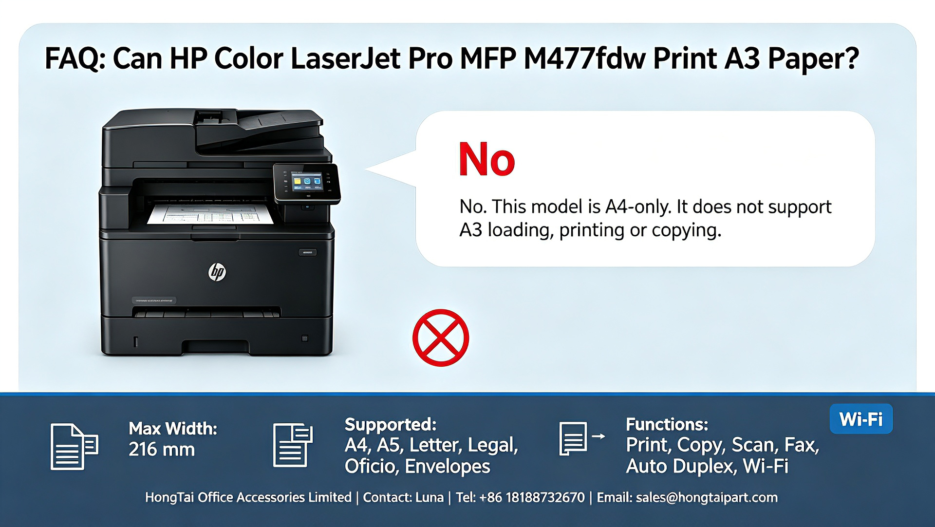 Najnowsze blogi firmy HP Color LaserJet Pro MFP M477fdw A3 Printing: Does M477fdw Support A3 Paper Size