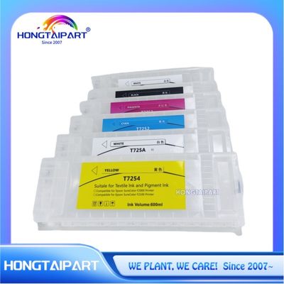Kartusz atramentowy T725A T725A T7251 T7252 T7253 T7254 600ml 6PCS Pusty kartusz atramentowy 600ml z jednorazowym chipem kompatybilny z drukarką Epson F2100 F2000 F2130 F2140 F2150 F2160 HONGTAIPART